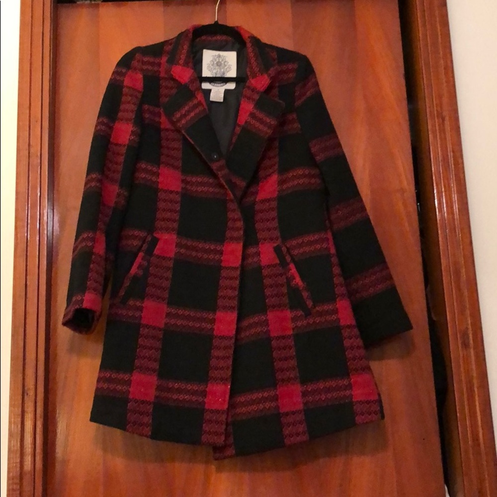 Bb Dakota buffalo plaid coat Size M